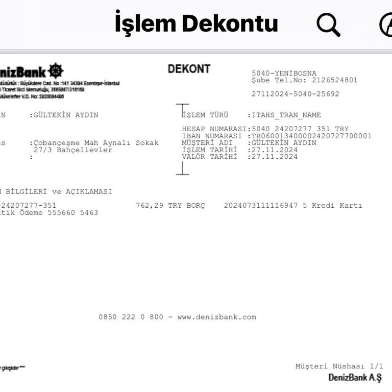 Denizbank Kredi Kartı Yıllık Üyelik Ücreti İadesi Talebi
