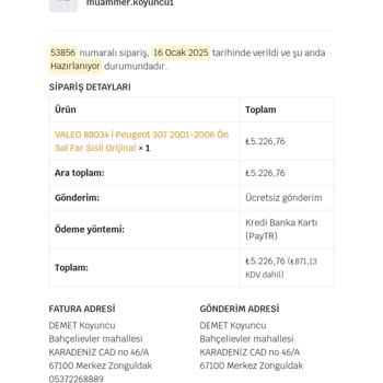 Sipariş Gönderilmiyor, İletişim Kurulamıyor!
