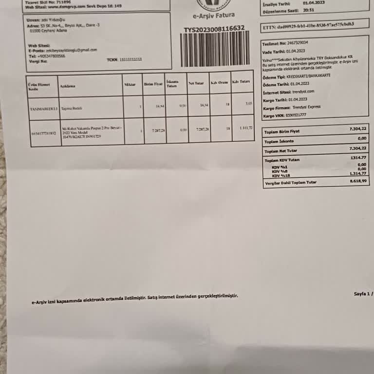 Garantili Üründe Haksız Masraf Talebi