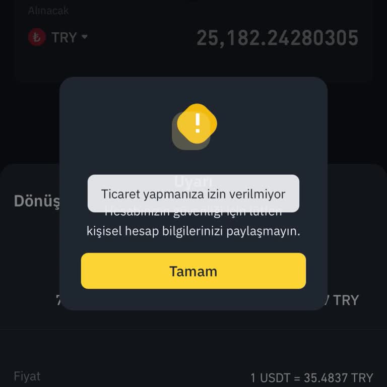Binance TR'de İşlem Engeli Ve Yetersiz Destek