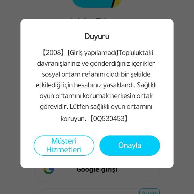 Uygulama Erişim Sorunu Ve Hesap Kapanmaları