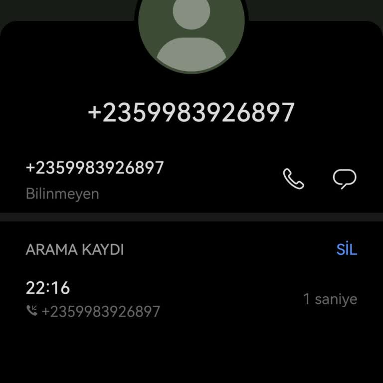 Yabancı Numaradan Gelen Rahatsız Edici Arama