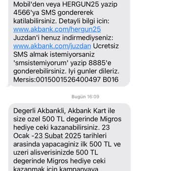 SMS İle Bildirilen Kampanyaya Katılamama Sorunu