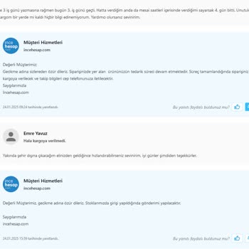 Yanıltıcı Kargo Süresi Ve Stok Sorunu