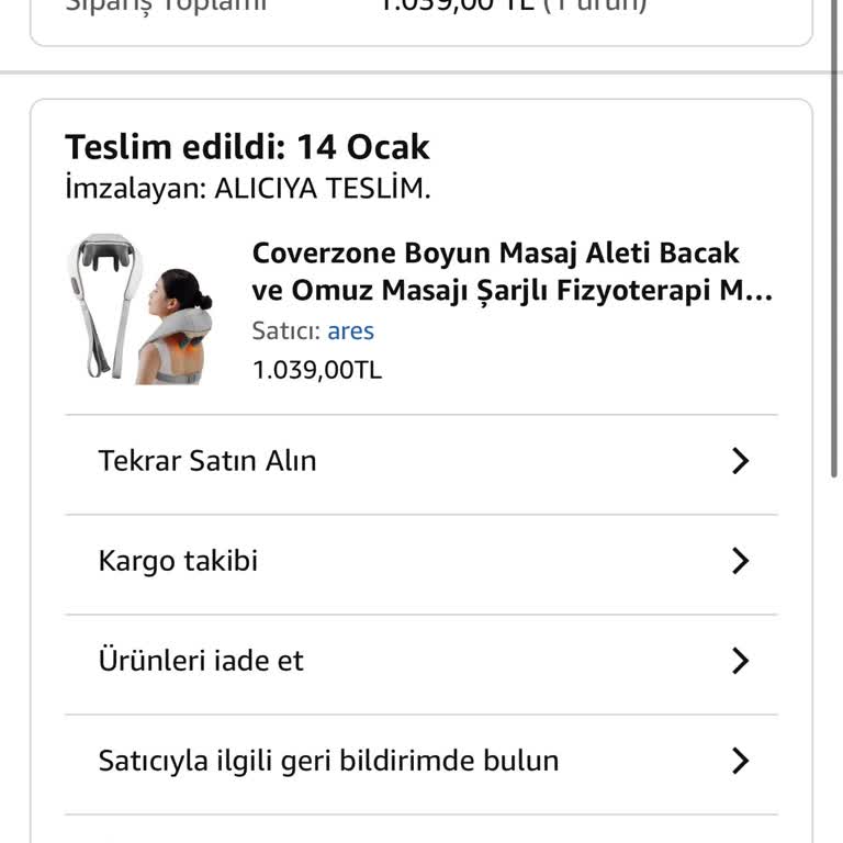 Amazon'da İade Sorunu: Boyun Masaj Aleti Hayal Kırıklığı