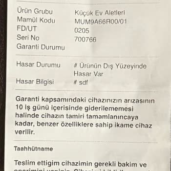 Bosch Mutfak Şefi Arızası: 33 Günlük Bekleyiş Ve İkame Cihaz Sorunu
