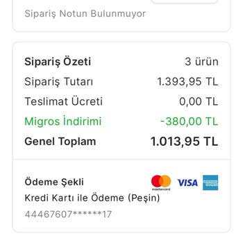 Migros Uygulamasında Fazla Çekilen Ödeme Sorunu