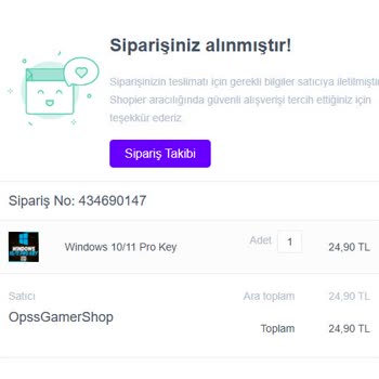 Windows 11 Pro Key Siparişi Sorunu