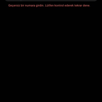 Hesap Erişim Sorunu Ve Geçersiz Numara Uyarısı