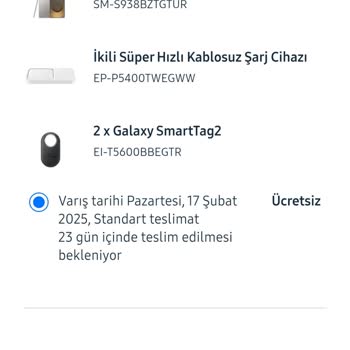 Samsung Siparişimde Eksik Hediye Sorunu