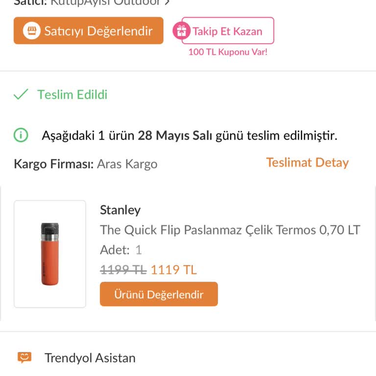 Stanley Termos Kapağından Sızıntı Sorunu