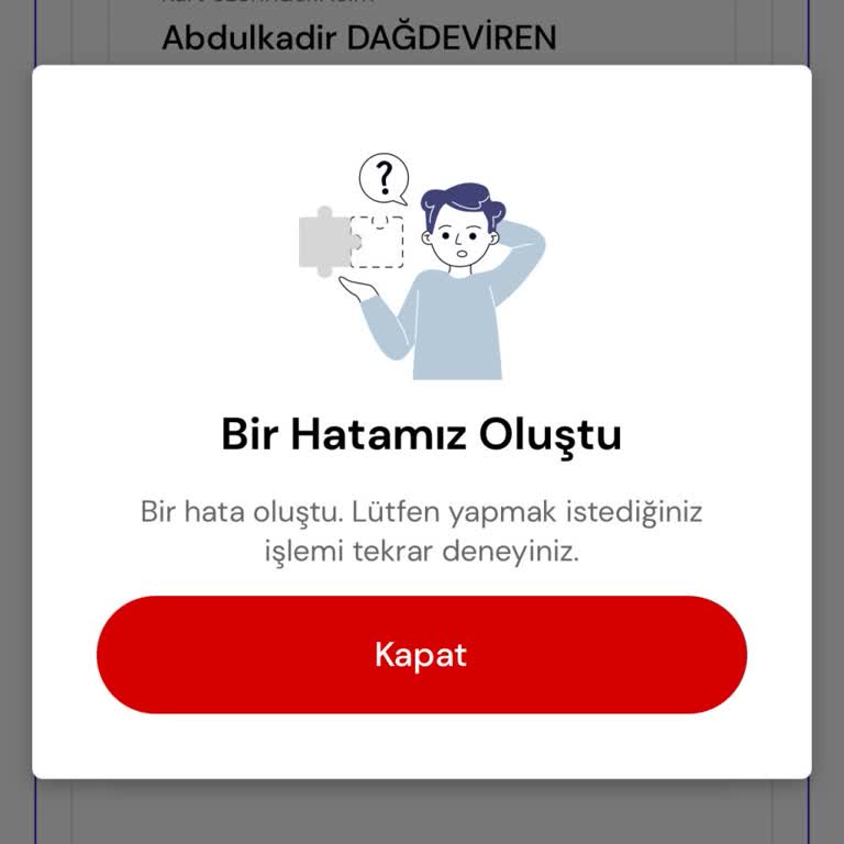 Bilet Alma Sürecinde Tekrarlayan Hata