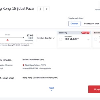Türk Hava Yolları'nda Adaletsiz Fiyatlandırma