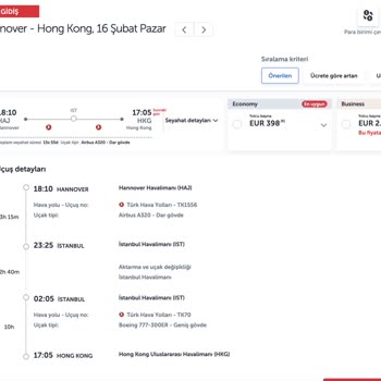 Türk Hava Yolları'nda Adaletsiz Fiyatlandırma