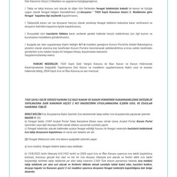 Borcun Silinmesi İçin İcra Affı Talebi