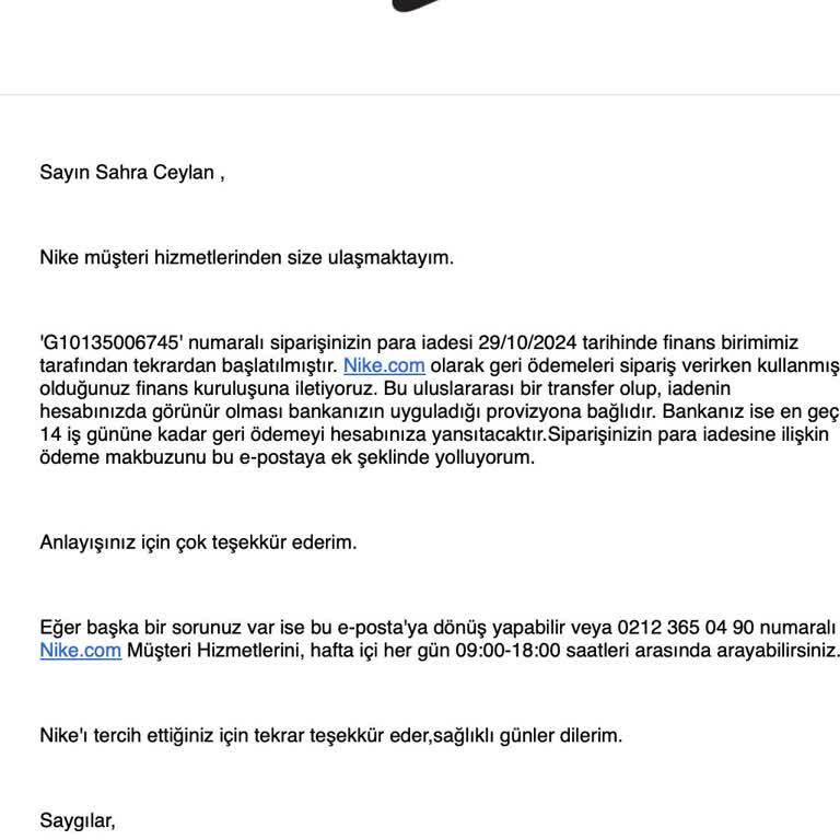 Nike İade Sürecinde Büyük Hayal Kırıklığı