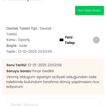 İade Yapılmayan Sipariş Ve Cevapsız Mesajlar