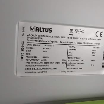 Altus Buzdolabı Sorunları Ve Yetersiz Servis Hizmeti