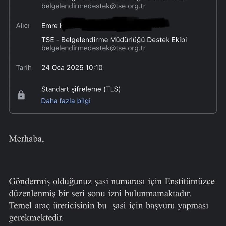 Motorumun Tescil Sorunu: TSE Kaydı Bekleniyor