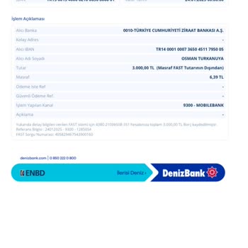 Denizbank'ta FAST İşlemi Sorunu Ve İade Gecikmesi