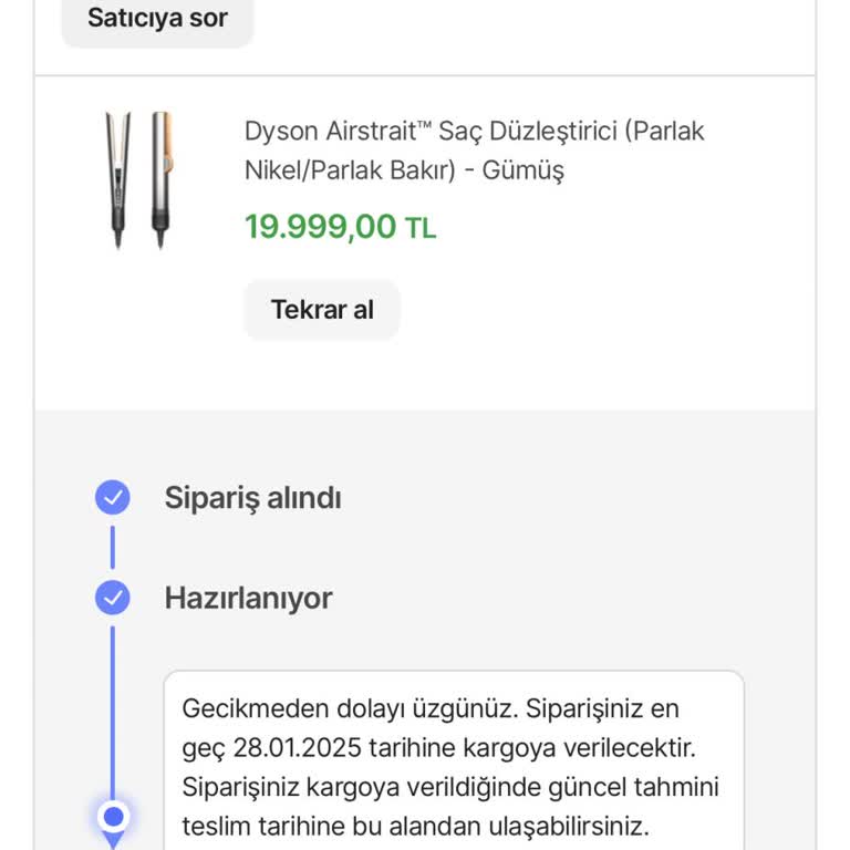 Dyson Türkiye'den Sipariş Sorunu Ve Müşteri Hizmetleri Deneyimi!