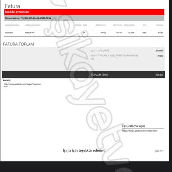 Adobe Planı İptal Edilmesine Rağmen Ücret Kesintisi