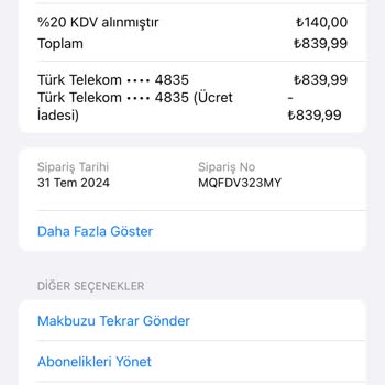 Yurt Dışı Faturası Ve İade Edilmeyen Ücret Sorunu