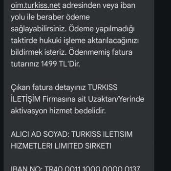 Aktivasyon Ücreti Sorunu Ve Fatura Karmaşası