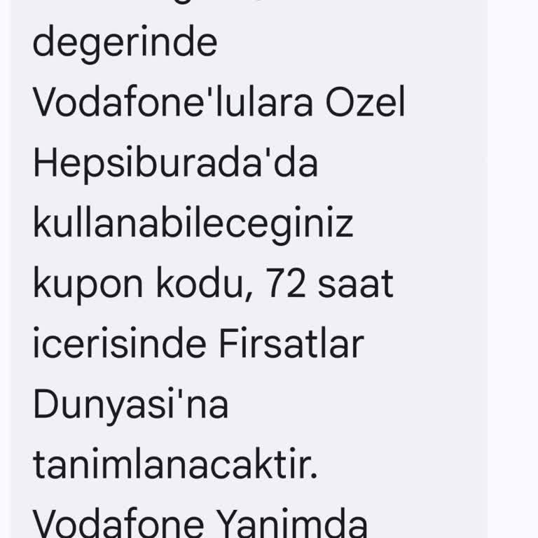 Vodafone İndirim Kodu Sorunu