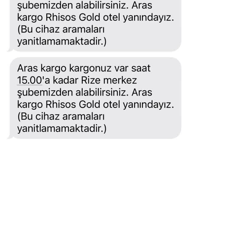 Aras Kargo Rize Şubesi'nde Sürekli Yaşanan Teslimat Sorunları
