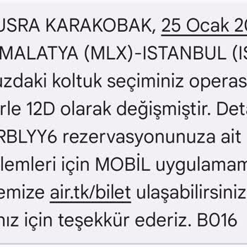 THY'de Ekstra Diz Mesafeli Koltuk Sorunu