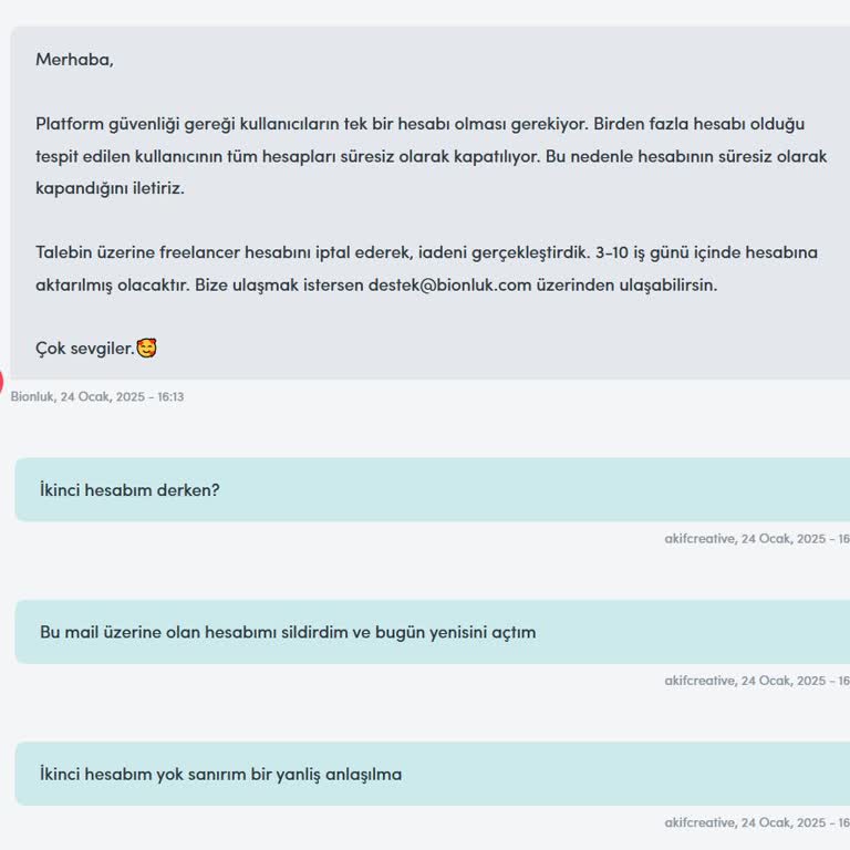 Yanlış Anlaşılma Ve Haksız Hesap Kapatma Sorunu