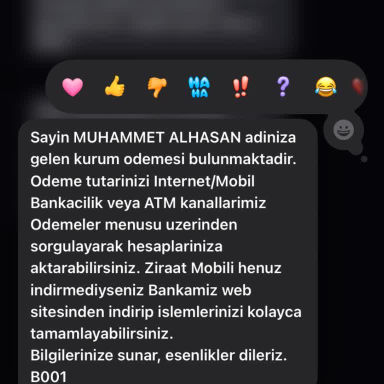 Ziraat Bankası'ndan Anlaşılmaz Mesaj Sorunu