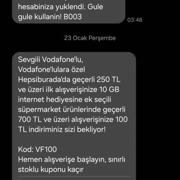 Vodafone'un Sınırsız İnternet Mağduriyeti: Hediye Paketi Aktifleşmedi