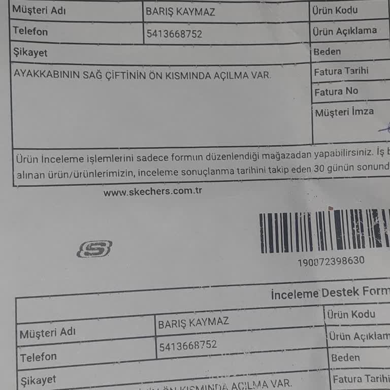 Skechers Ayakkabıda Erken Aşınma Ve Garanti Sorunu
