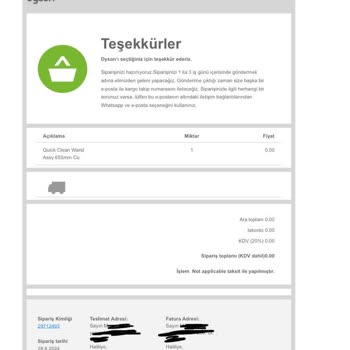 Dyson Süpürge Borusu Stok Sorunu: 7 Aydır Bekliyorum