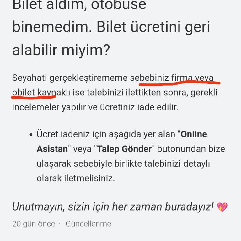 Otobüs Gelmedi, Para İadesi Yapılmadı