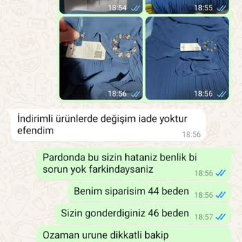 Yanlış Beden Gönderimi Ve İade Sorunu