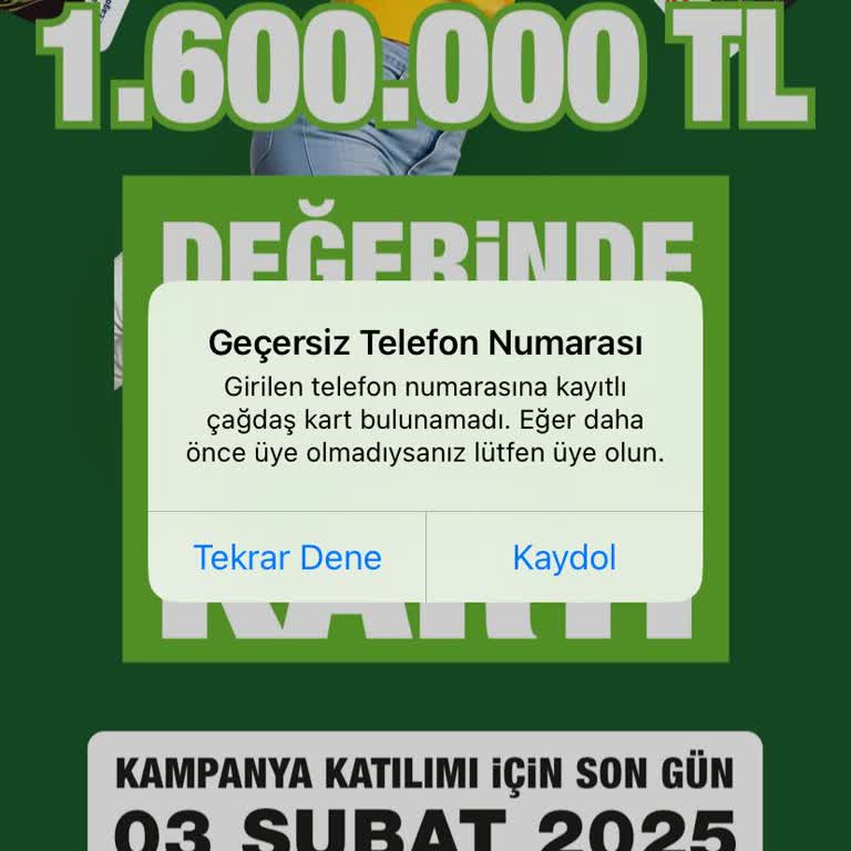 Uygulamada Kayıt ve Puan Problemleri