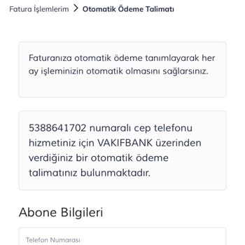 Otomatik Ödeme Talimatı İptali Sorunu