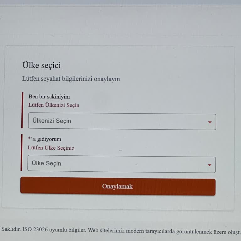 VFS Global Türkiye Seçeneği Sorunu