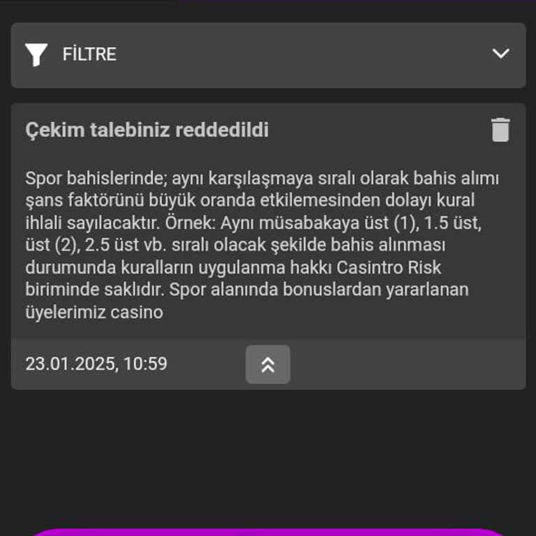 Kazancım Silindi, Para Çekim Talebim Reddedildi