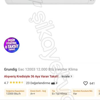 Yanlış Klima Modeli Ve Satıcıdan Saygısız Tavır