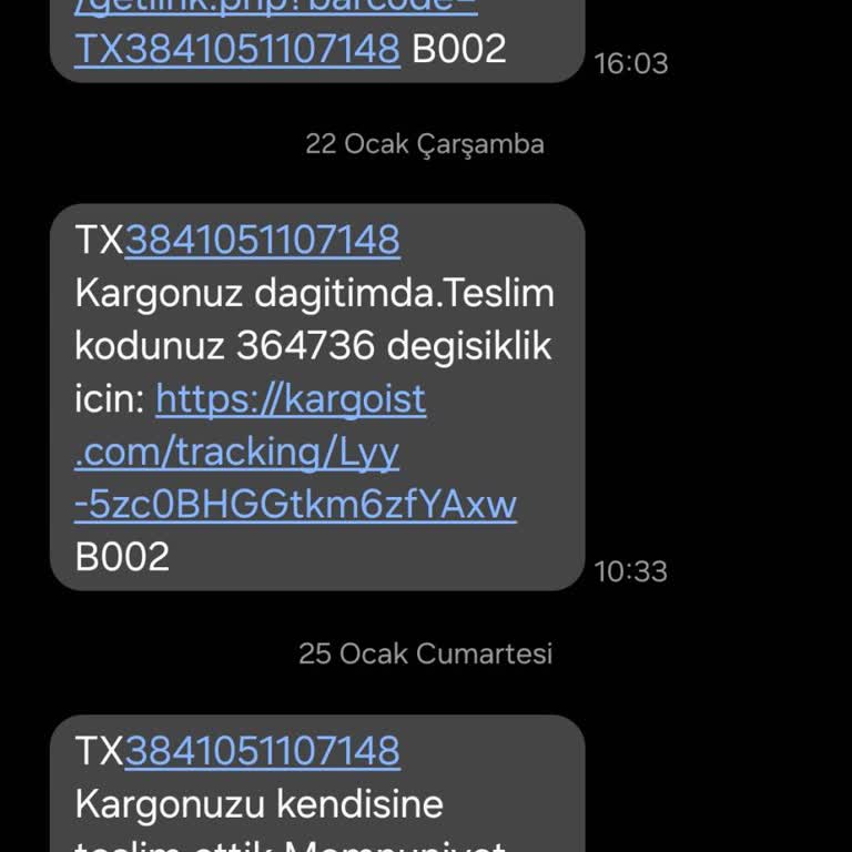 Kargoist Teslimat Sorunu Ve Yanıltıcı Mesajlar