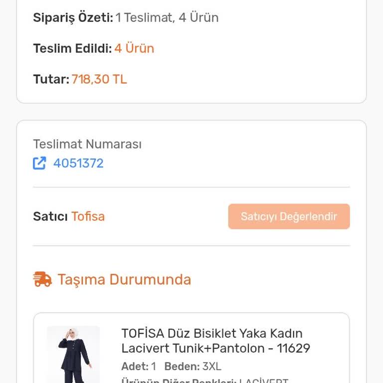 Tofisa Yanlış Ürün İptalinde Karşılaşılan Taşıma Durumu Çıkmazı