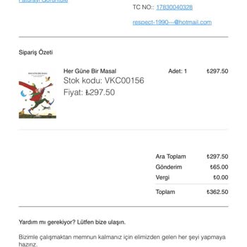 Kitap Siparişim Hakkında Bilgi Alamıyorum