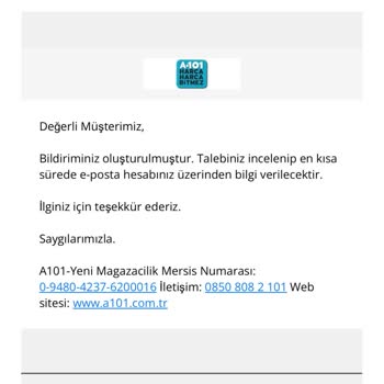 A101 İade Sürecinde Müşteri Memnuniyetsizliği