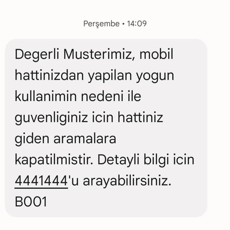 Yanlış Kullanım Gerekçesiyle Hattım Kapandı