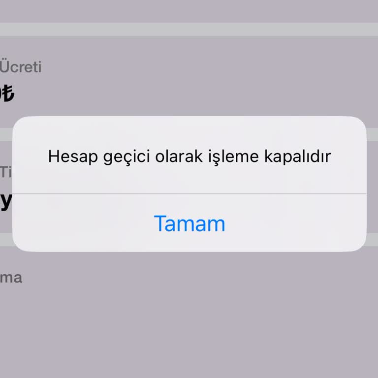 Hesap Blokesi Nedeniyle Mağduriyet Yaşıyorum