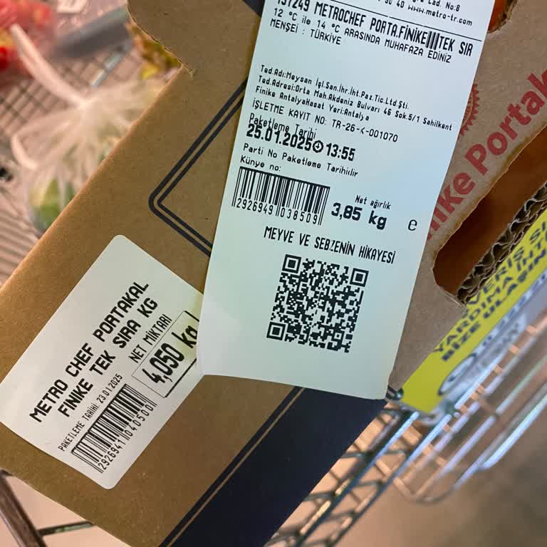 Metro Market'te Yanıltıcı Portakal Tartımı